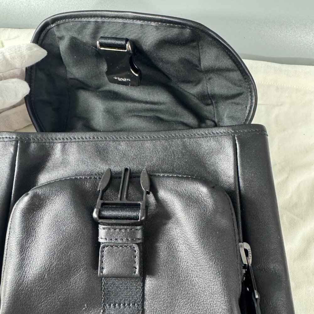 NWOT Authentic Coach # 2944 Black Leather Ranger Mini Pack - Picture 6 of 15